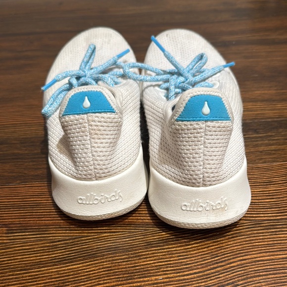 Allbirds Women's Sneakers - White with Blue Accents - Picture 3 of 4